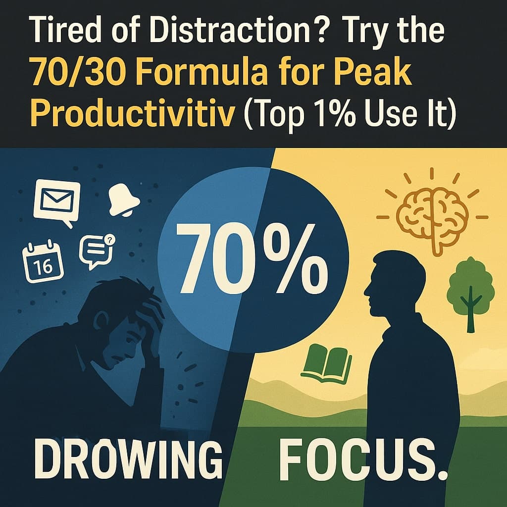 Tired of Distraction? Try the 70/30 Formula for Peak Productivity (Top 1% Use It)